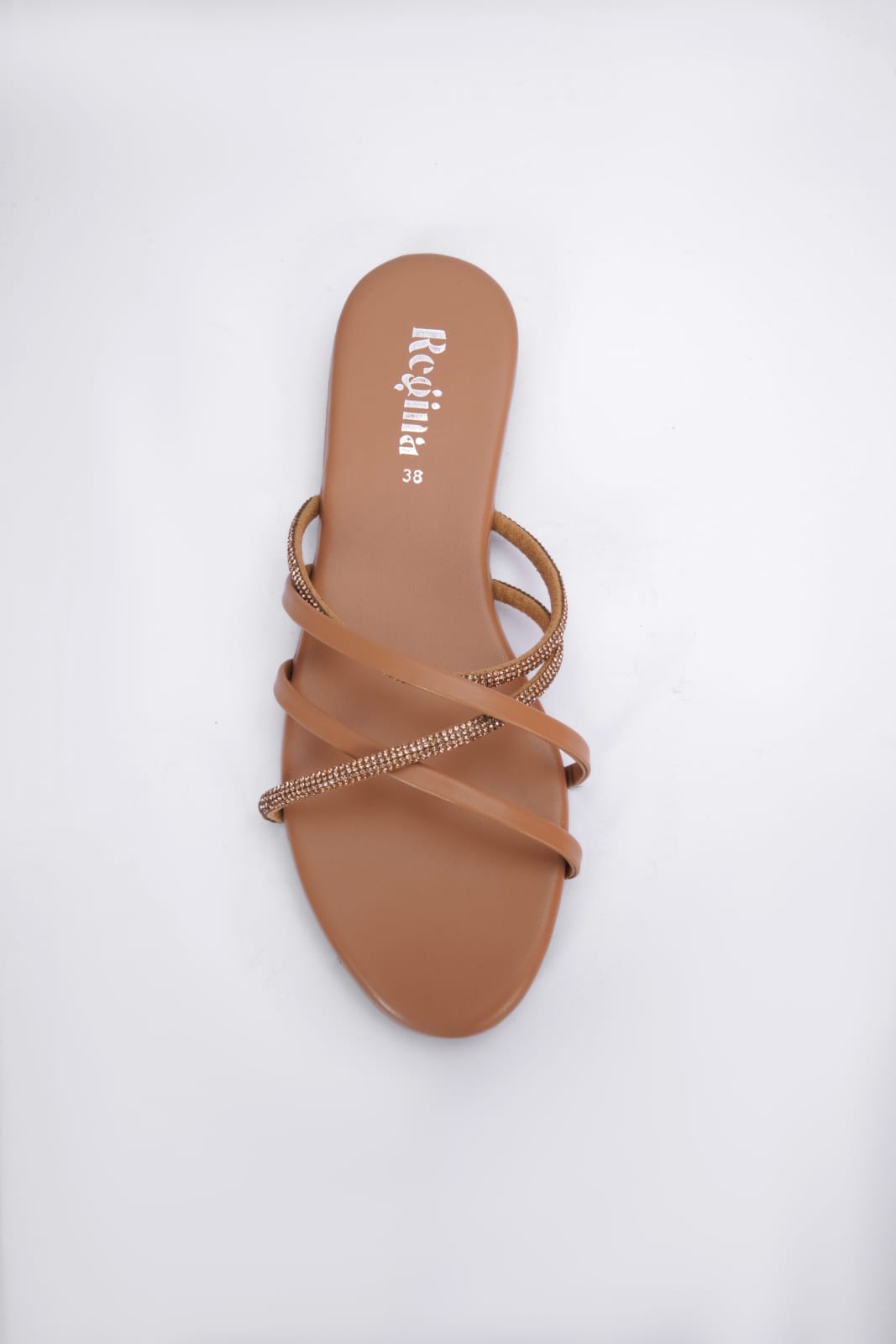 Regina Multi Strap Brown Sliders