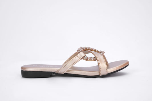 Regina Crystal Golden Flats