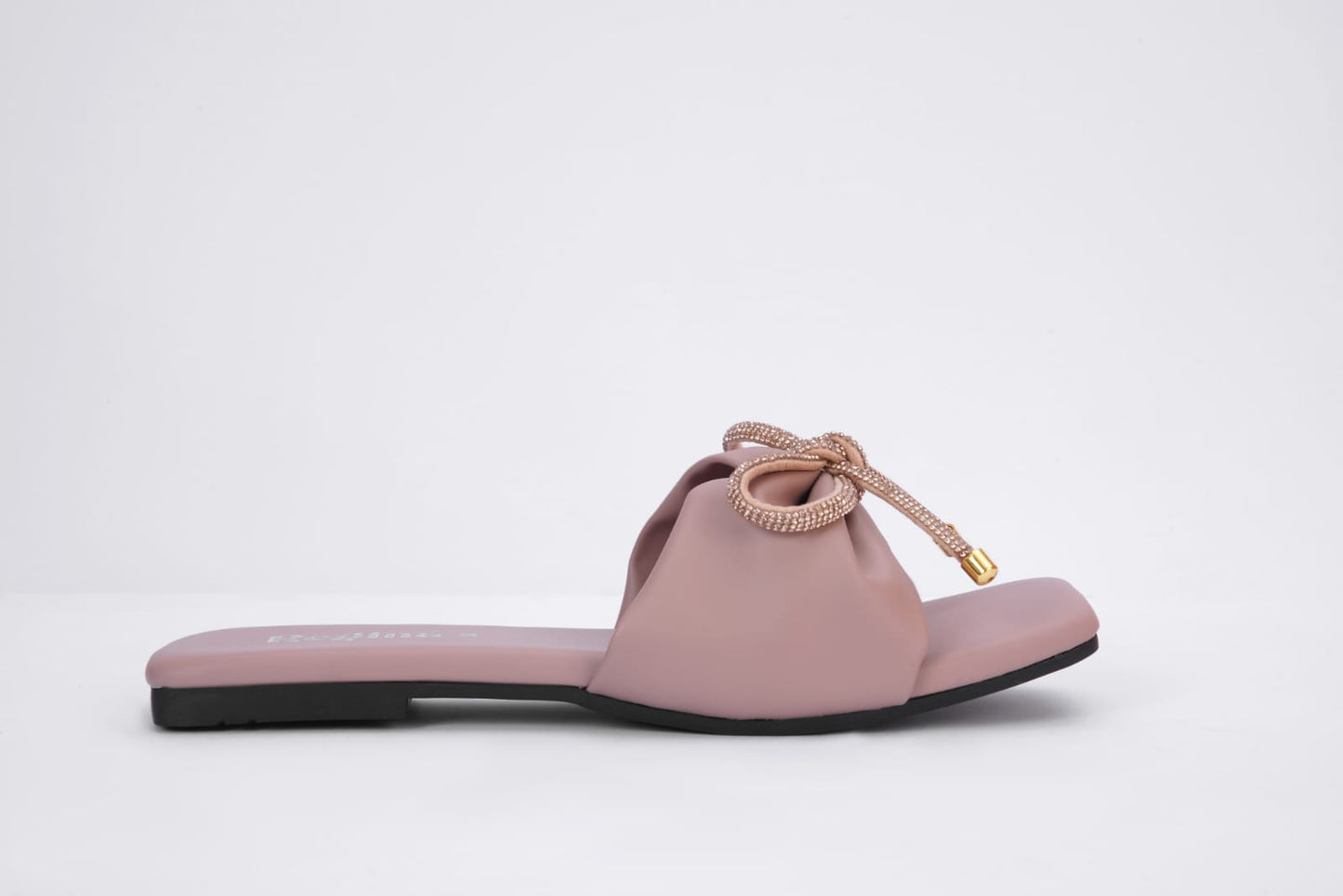 Regina Bow Accent Pink Sliders