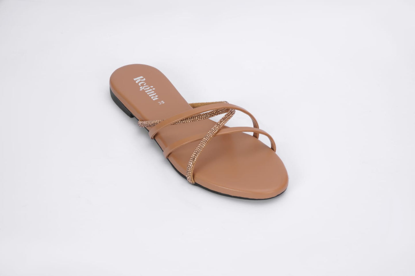 Regina Multi-Strap Brown Sliders