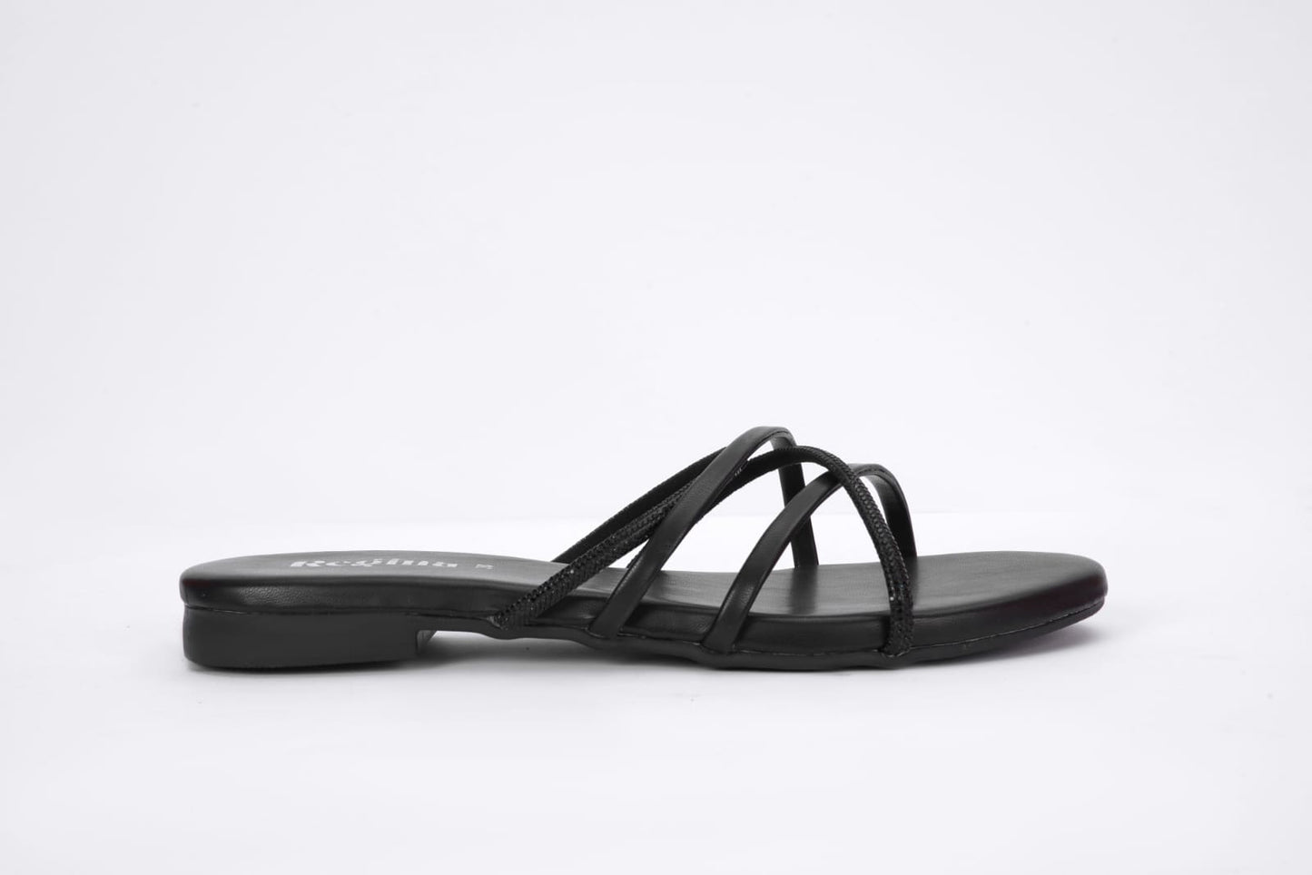 Regina Multi Strap Black Sliders
