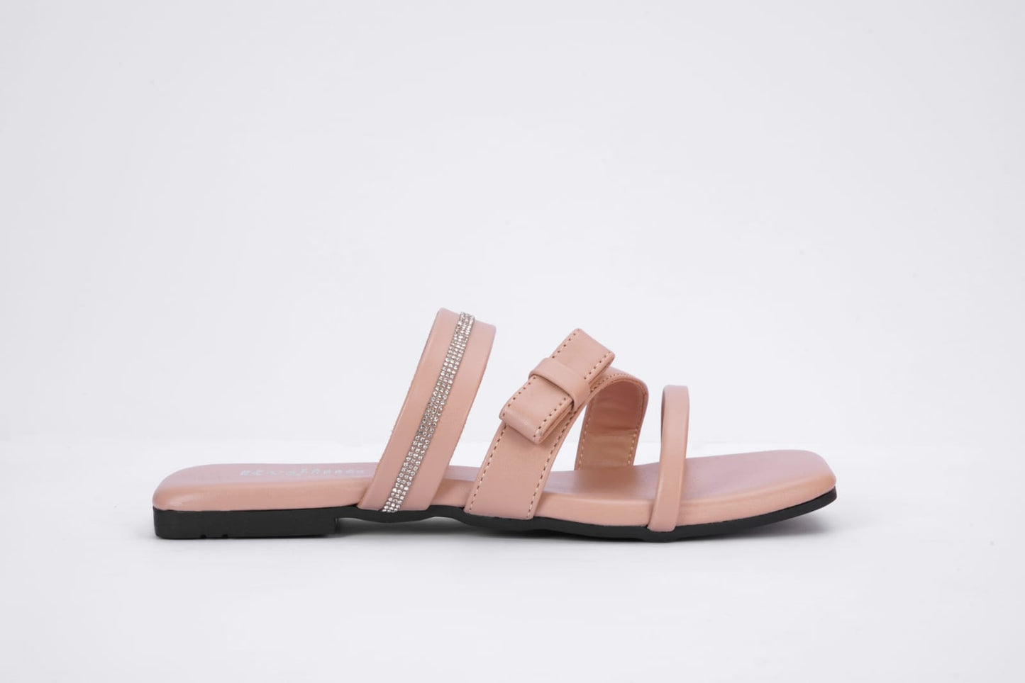 Regina Triple Strap Peach Sliders