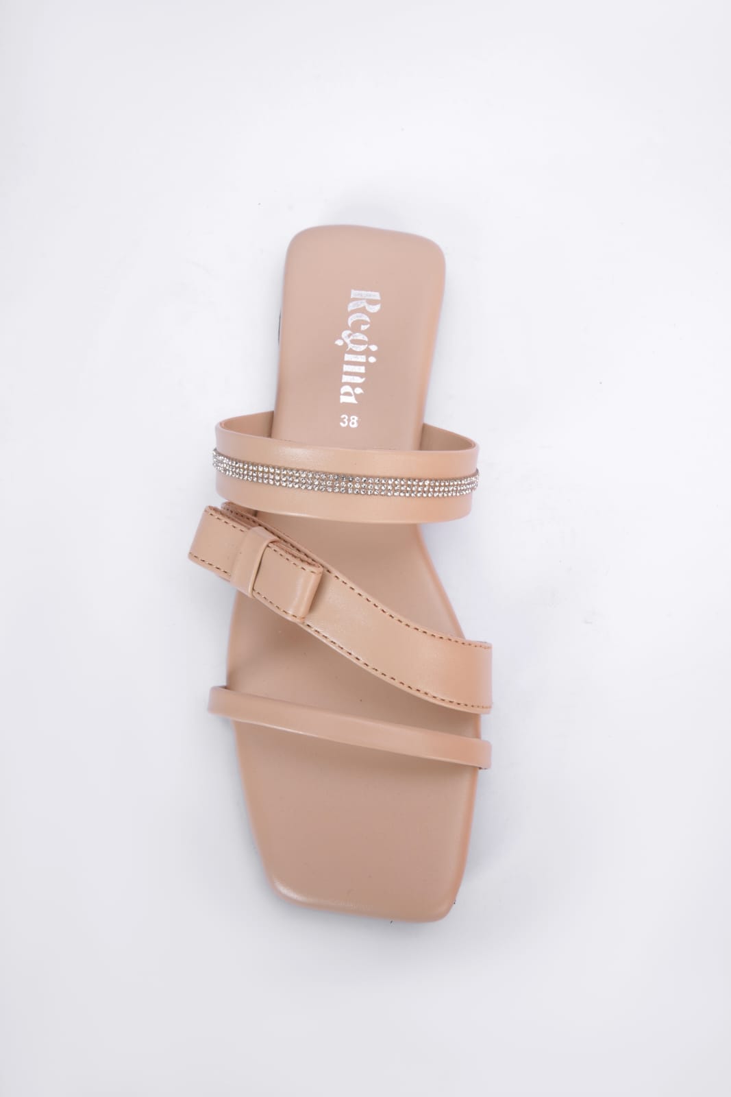 Regina Triple Strap Cream Sliders