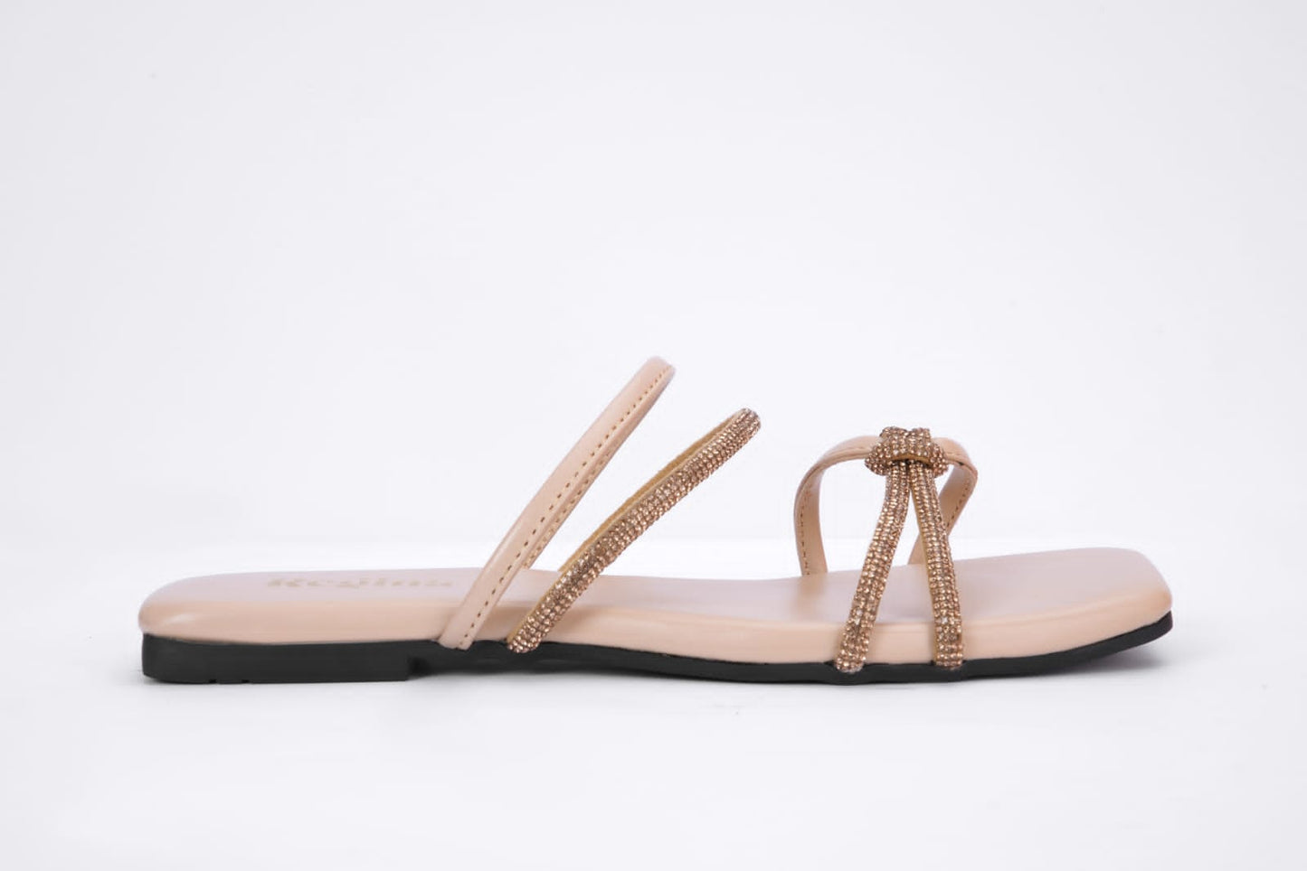 Regina Double Strap Cream Sliders