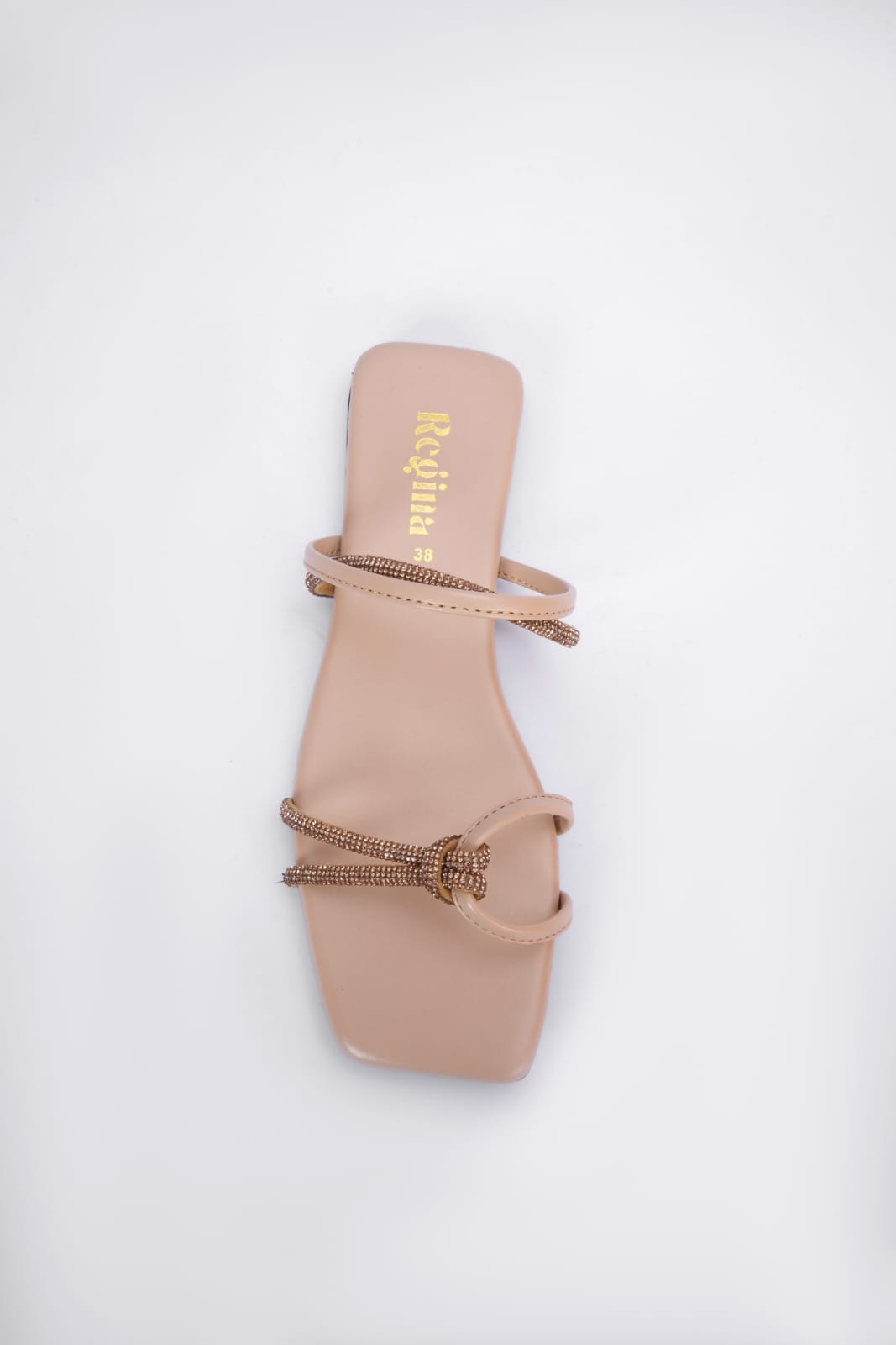 Regina Double Strap Cream Sliders