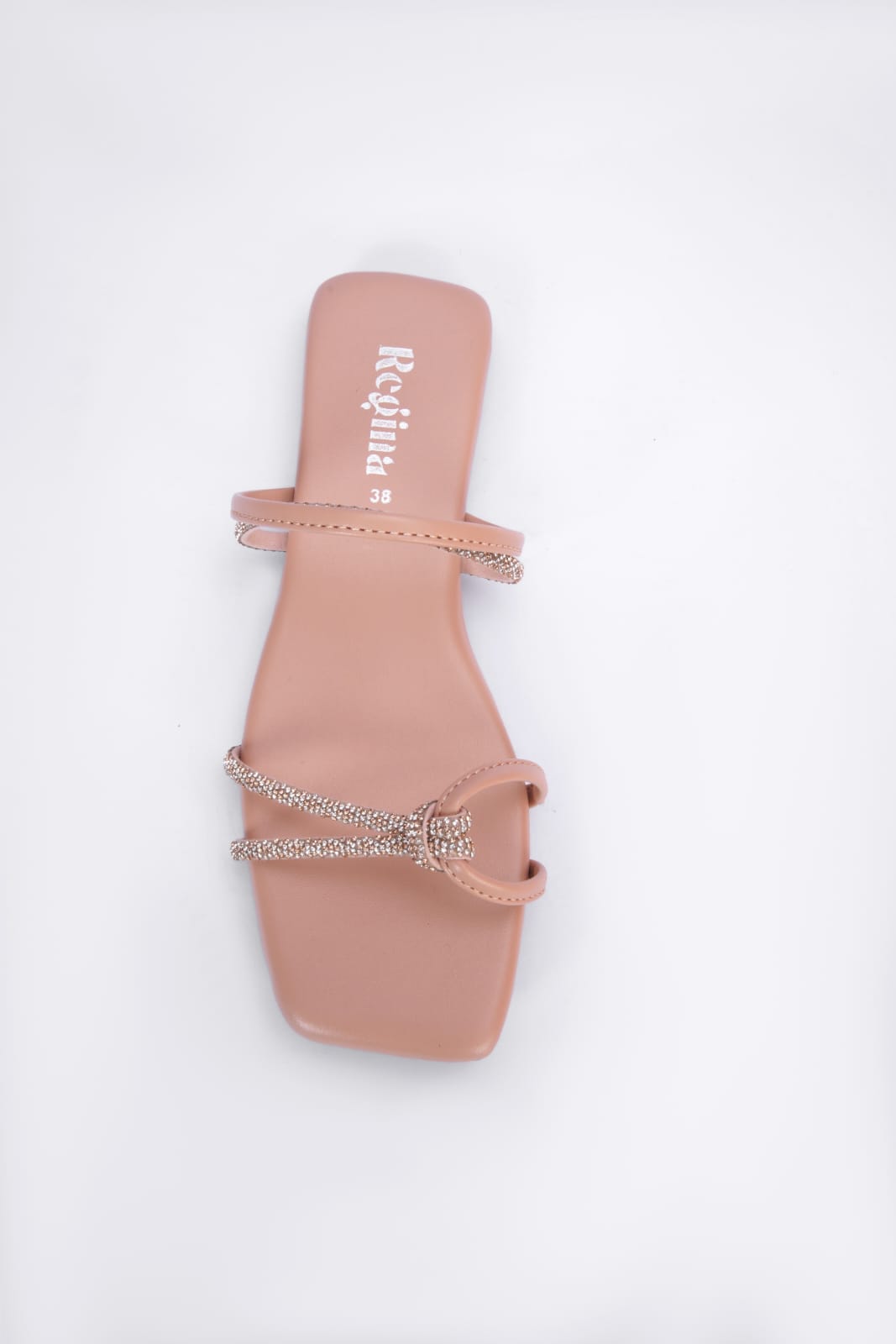 Regina Double Strap Peach Sliders