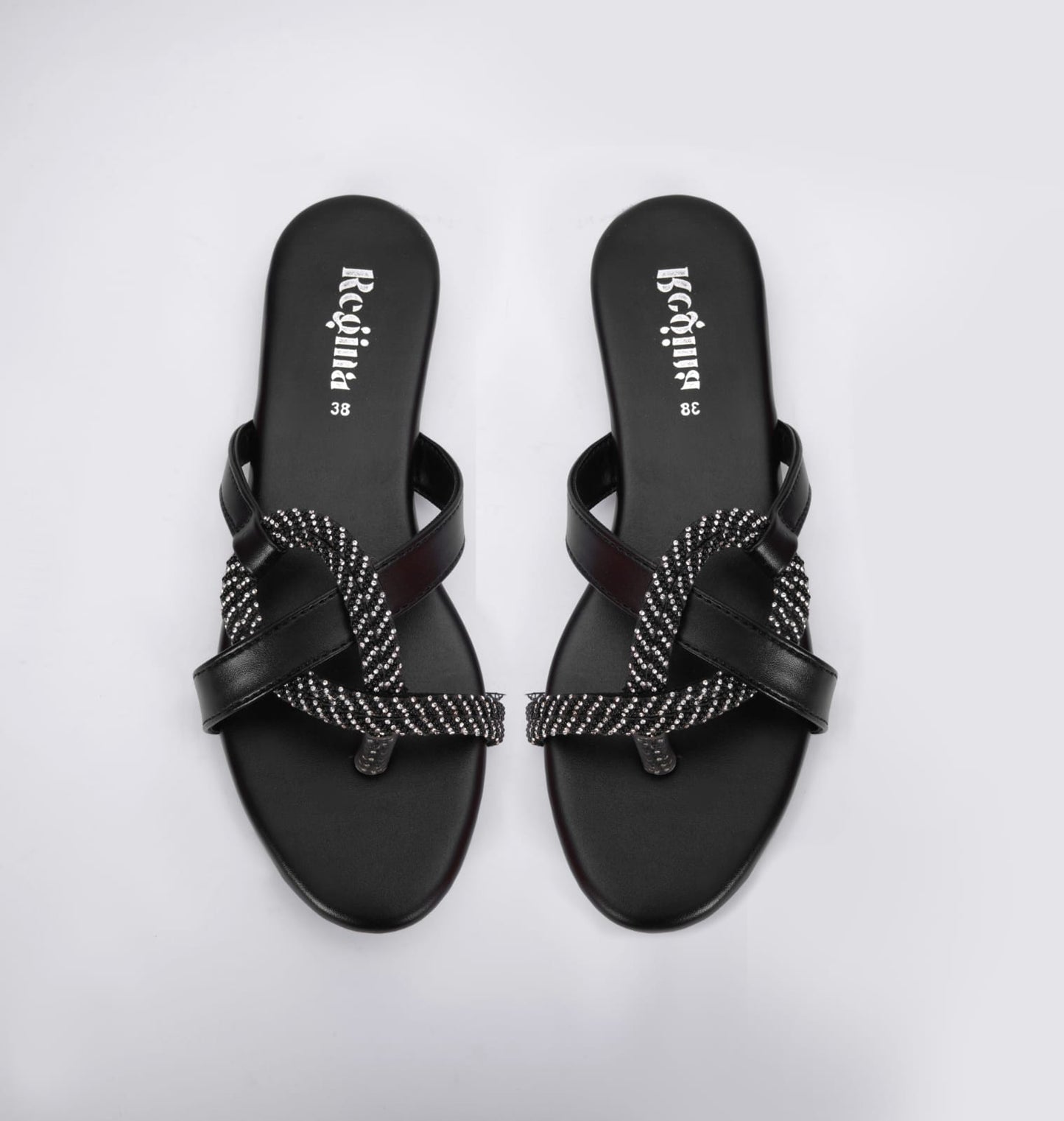 Regina Braided Black Flats