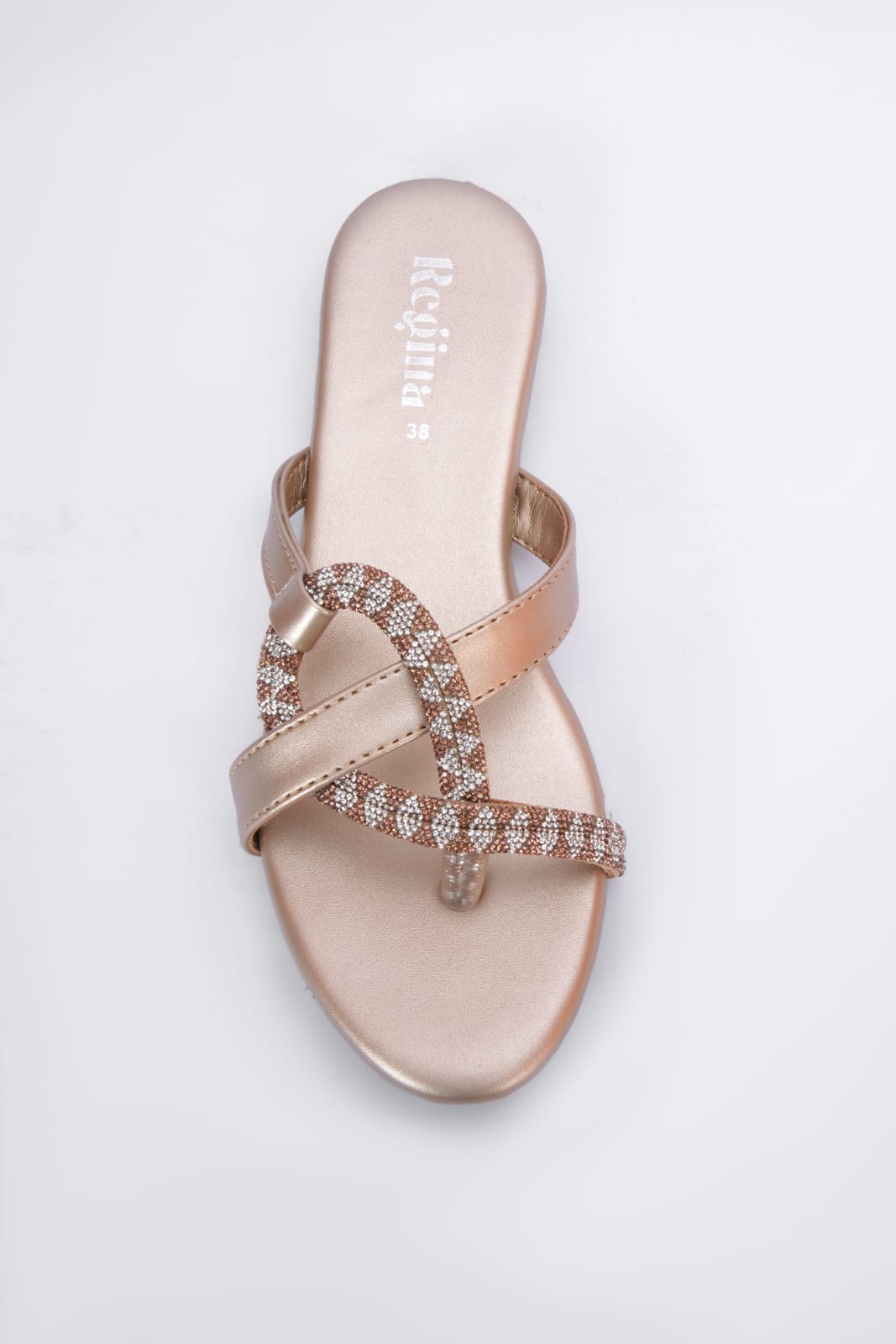 Regina Crystal Golden Flats