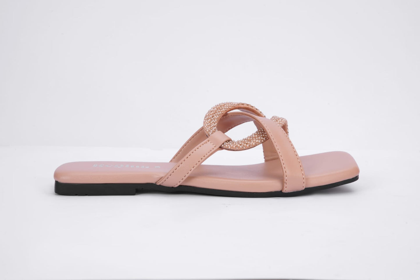 Regina Embellished Peach Flats